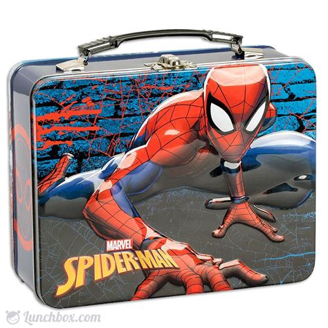 Spiderman Metal Lunch Box with Thermos 